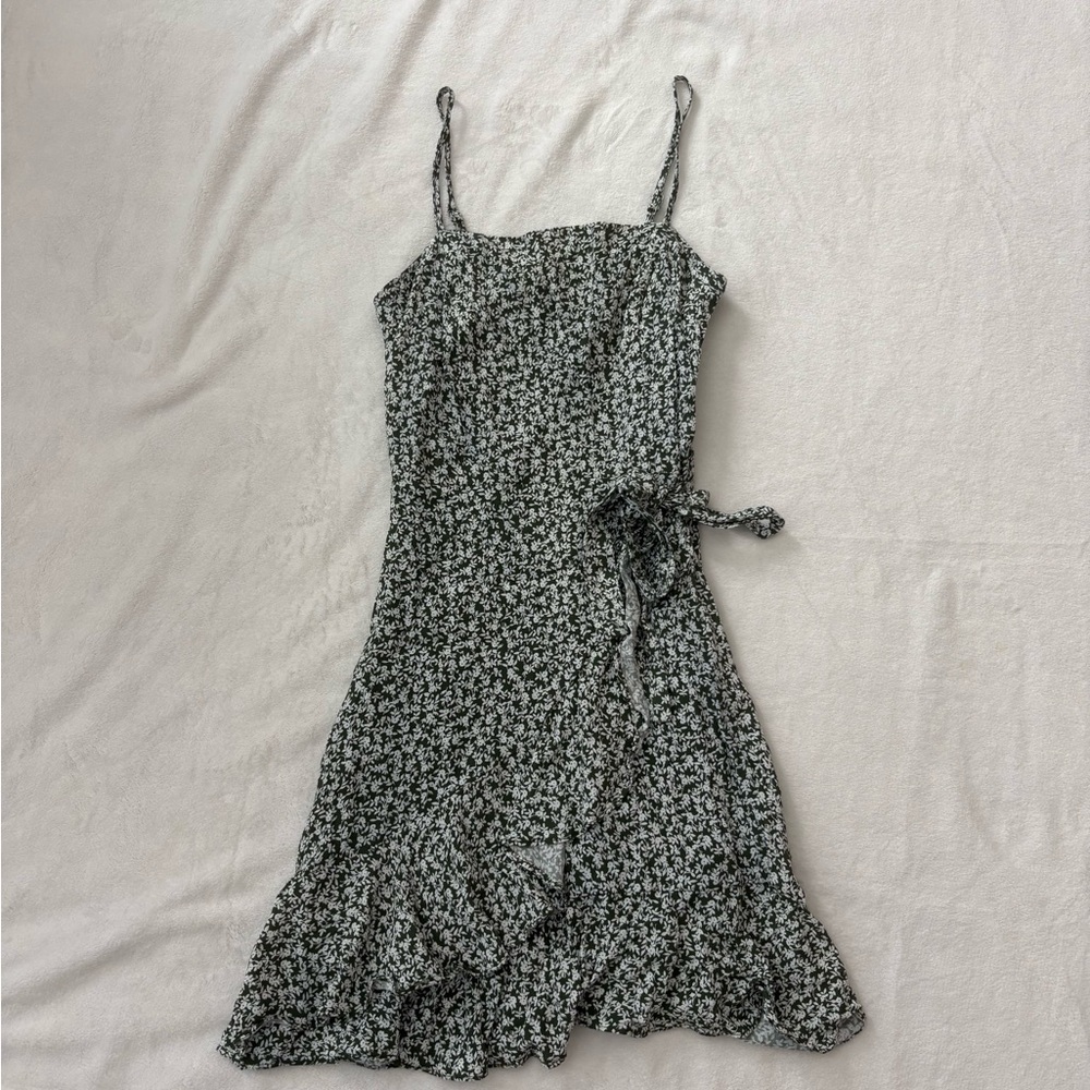 Floral Black and White Women's Dress